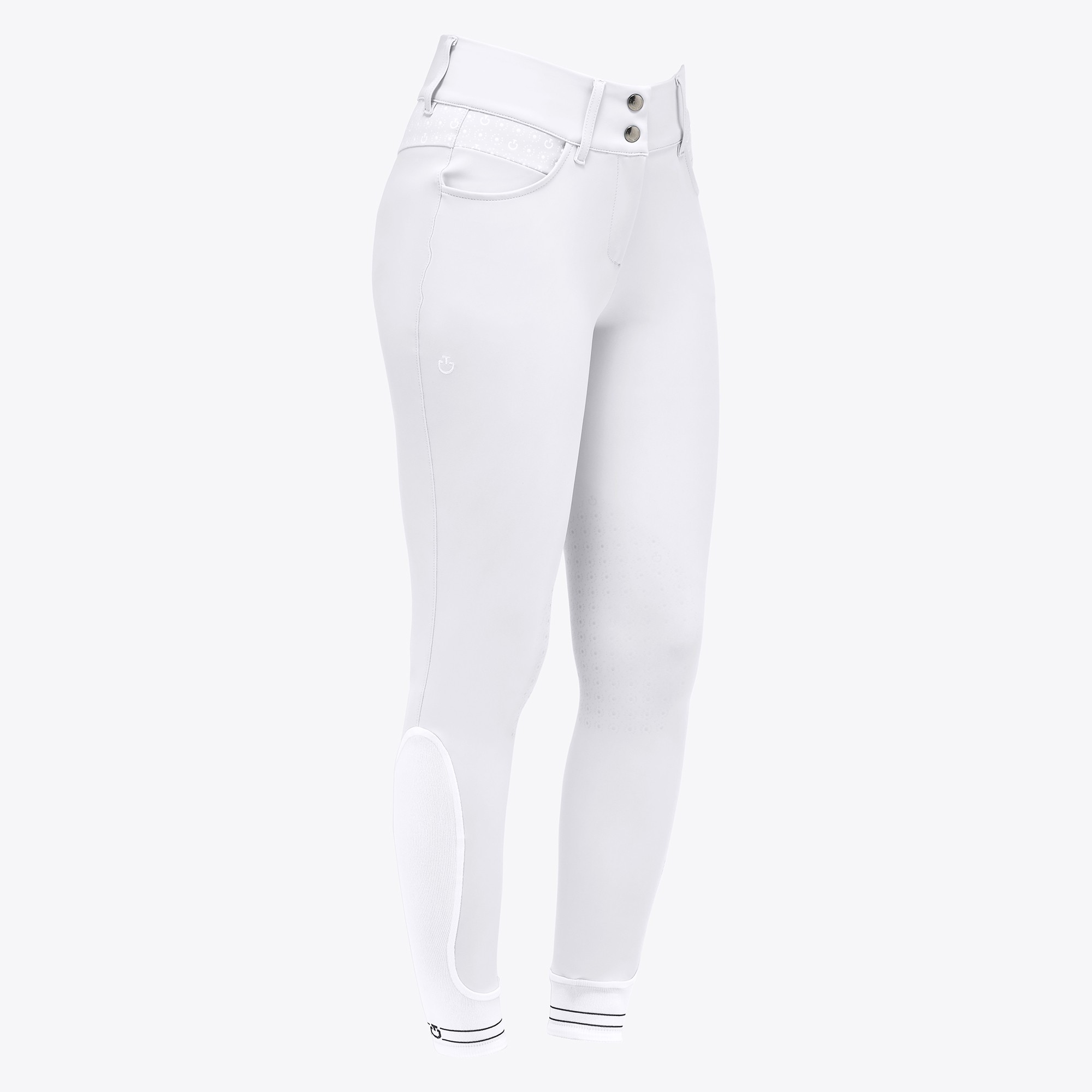 Ridershouse: CT Motif Print Jumping Riding Breeches - Kleur Wit