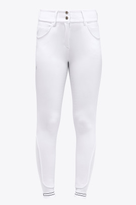 Ridershouse: CT Motif Print Full Grip Riding Breeches - Kleur Wit