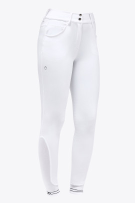 Ridershouse: CT Motif Print Full Grip Riding Breeches - Kleur Wit Ridershouse: CT Motif Print Full Grip Riding Breeches - Kleur Wit