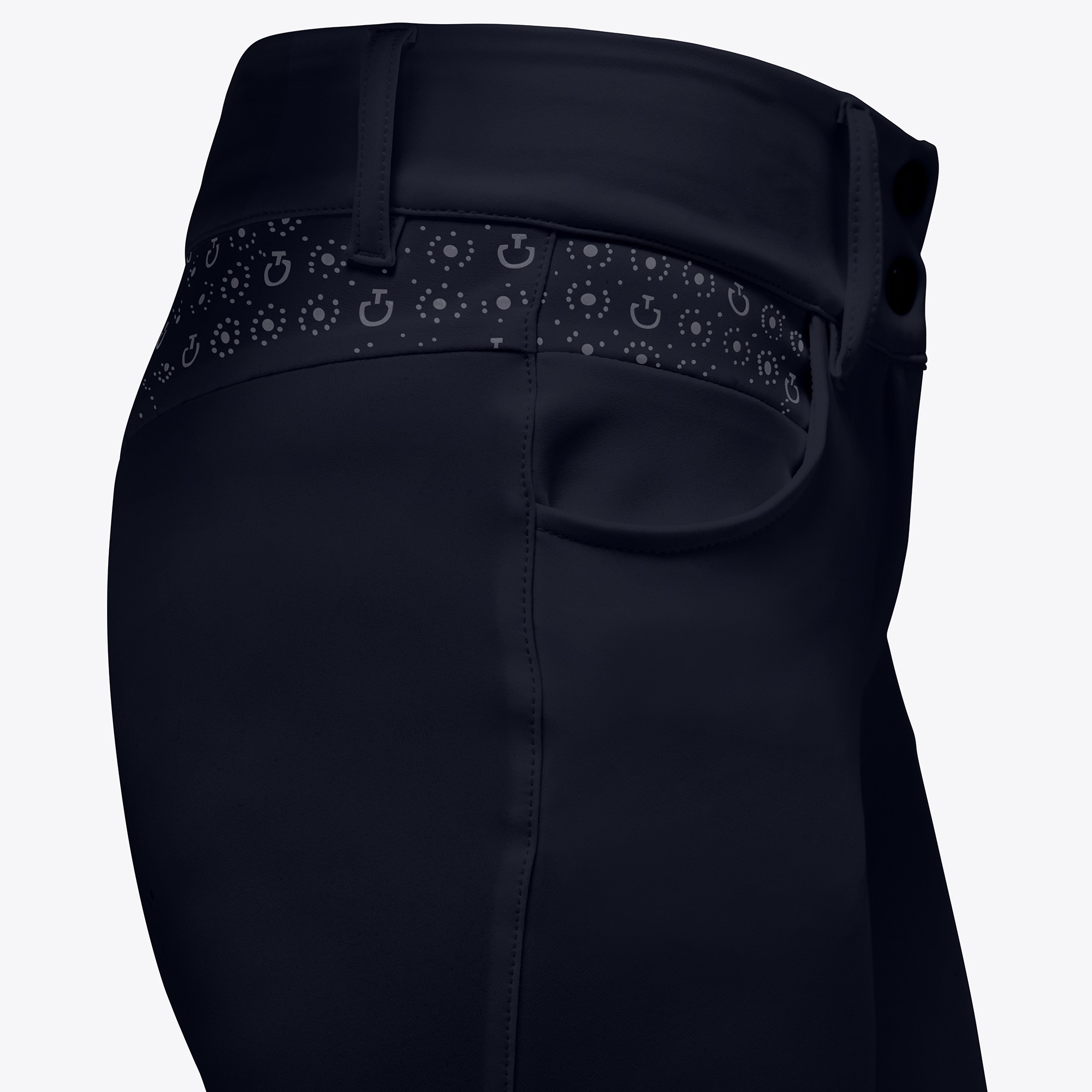 Ridershouse: CT Motif Print Full Grip Riding Breeches - Blauw Ridershouse: CT Motif Print Full Grip Riding Breeches - Blauw