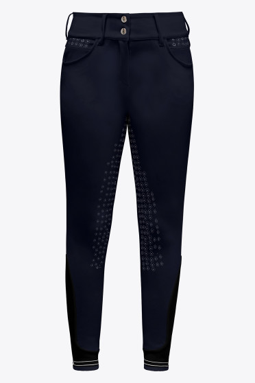 Ridershouse: CT Motif Print Full Grip Riding Breeches - Blauw Ridershouse: CT Motif Print Full Grip Riding Breeches - Blauw