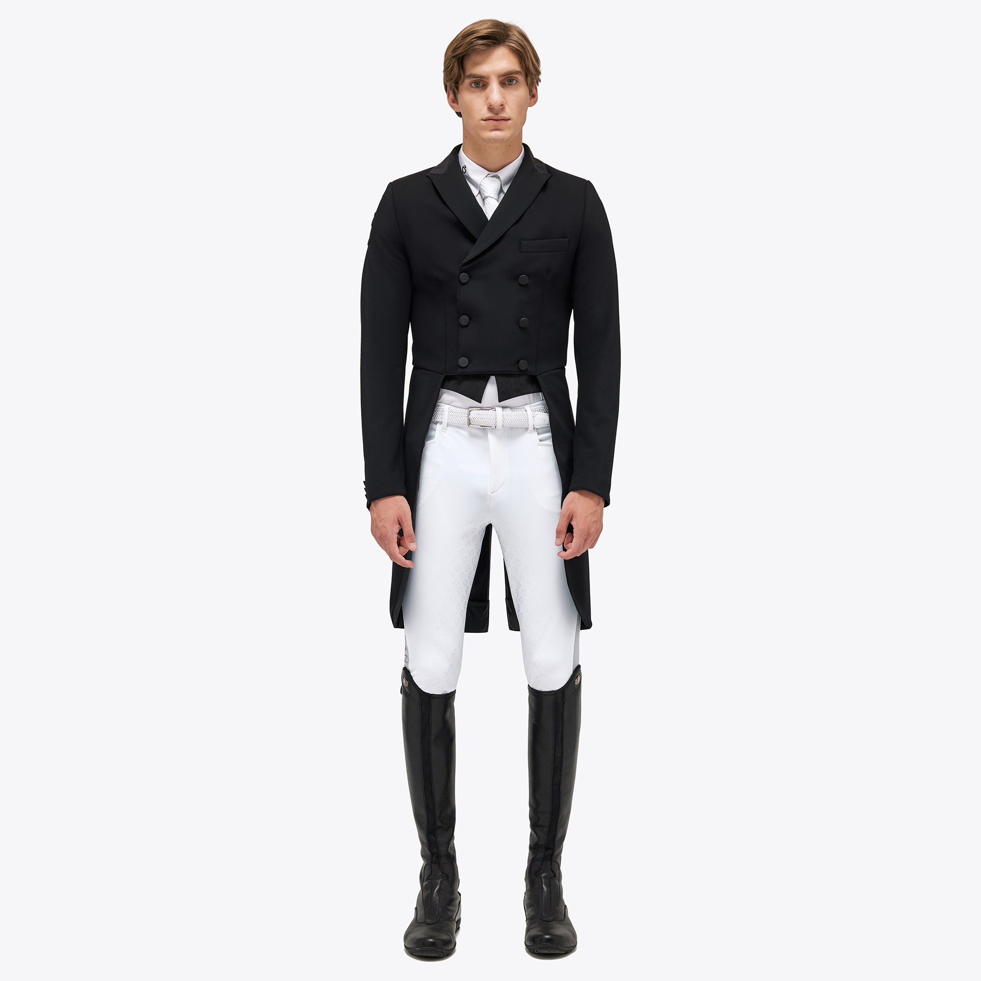 Ridershouse: Cavalleria Toscana Embossed Pin Stripe Frack Men - Black Ridershouse: Cavalleria Toscana Embossed Pin Stripe Frack Men - Black