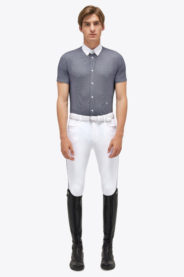 Ridershouse: Cavalleria Toscana Men's Competitie Shirt S/S - Blauw Ridershouse: Cavalleria Toscana Men's Competitie Shirt S/S - Blauw