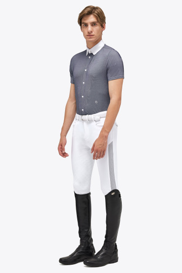 Ridershouse: Cavalleria Toscana Men's Competitie Shirt S/S - Blauw Ridershouse: Cavalleria Toscana Men's Competitie Shirt S/S - Blauw