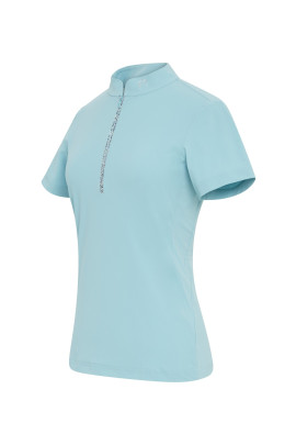 Ridershouse: Samshield Dames Zip Polo Bruna Korte Mouwen - Lagoon