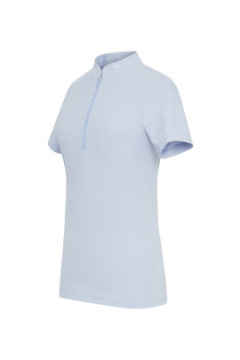 Ridershouse: Samshield Dames Zip Polo Bruna Korte Mouwen - Powder Blue
