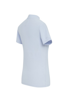 Ridershouse: Samshield Dames Zip Polo Bruna Korte Mouwen - Powder Blue Ridershouse: Samshield Dames Zip Polo Bruna Korte Mouwen - Powder Blue