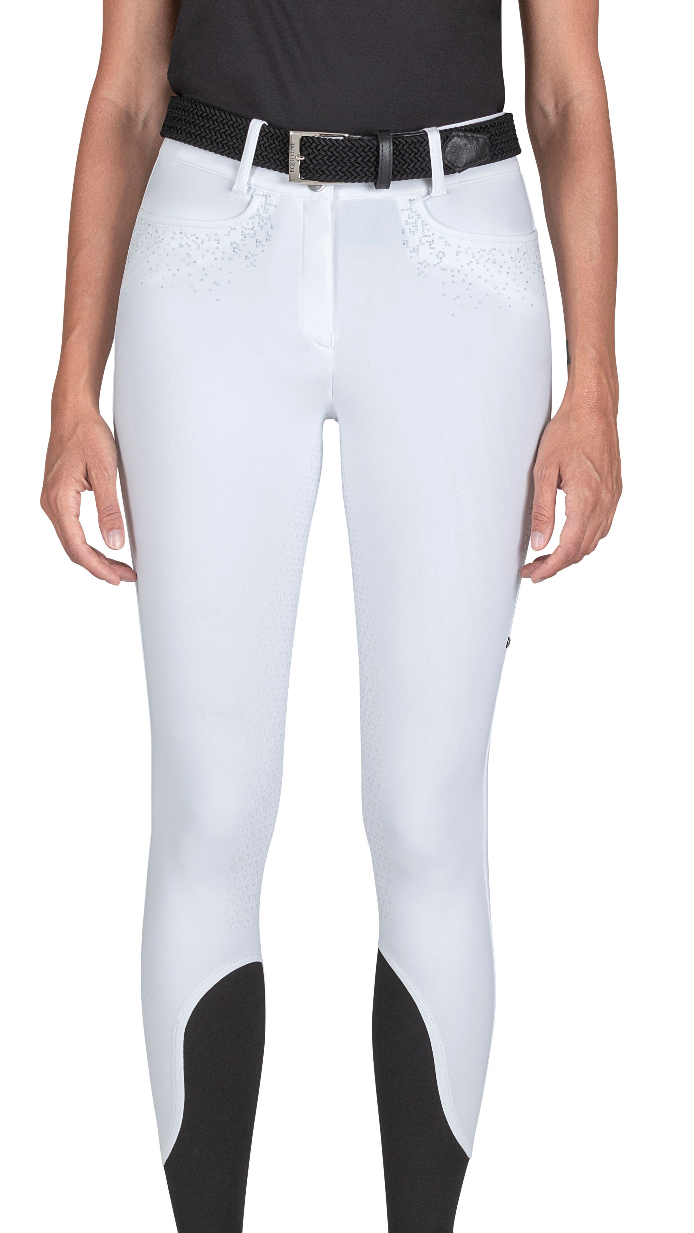 Ridershouse: Equiline Women's Breeches Full Grip Giaiafh - White Ridershouse: Equiline Women's Breeches Full Grip Giaiafh - White