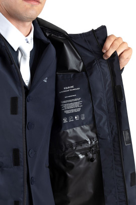 Equiline Unisex Waterdichte Ademende Regenjas Rawek Blauw