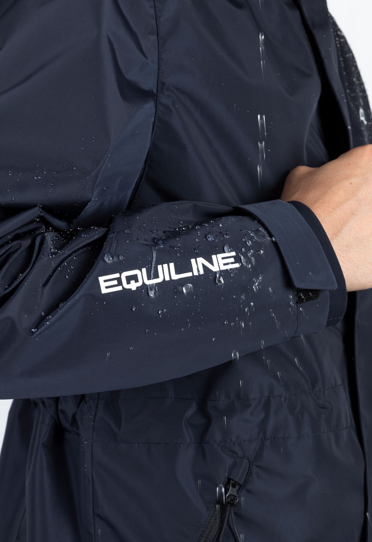 Equiline Unisex Waterdichte Ademende Regenjas Rawek Blauw