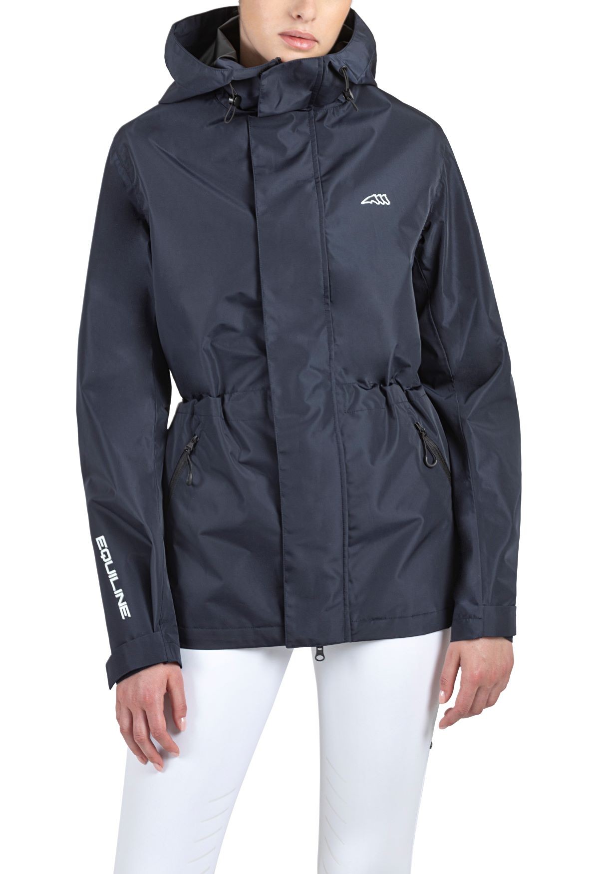 Equiline Unisex Waterdichte Ademende Regenjas Rawek Blauw