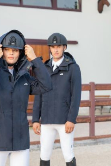 Equiline Unisex Waterdichte Ademende Regenjas Rawek Blauw