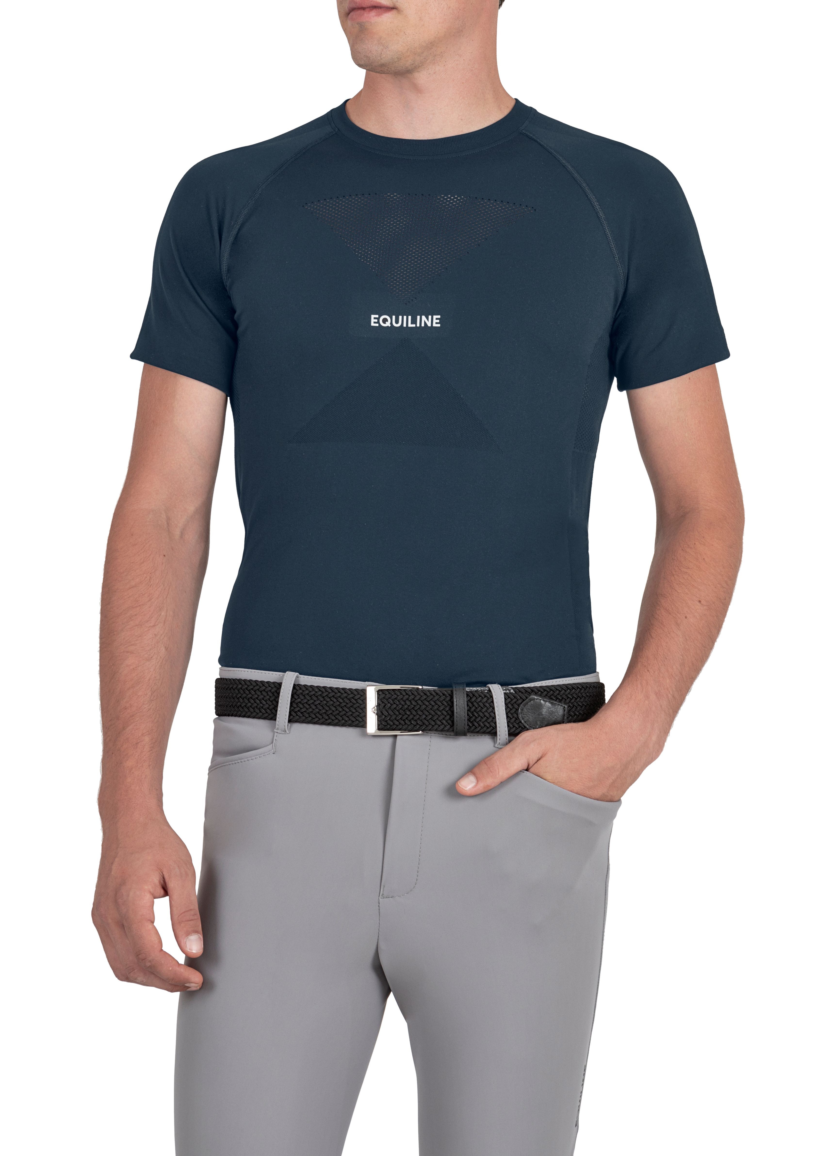 Ridershouse: Equiline Heren T-shirt Cisec - In De Kleur Donker Blauw Ridershouse: Equiline Heren T-shirt Cisec - In De Kleur Donker Blauw