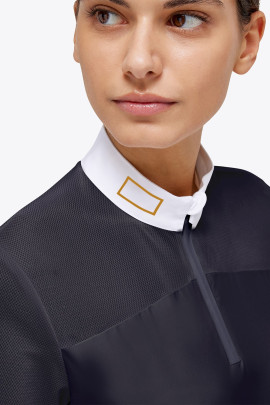 Ridershouse: RG Italy - Jersey L/S Zip Competition Polo - Wit