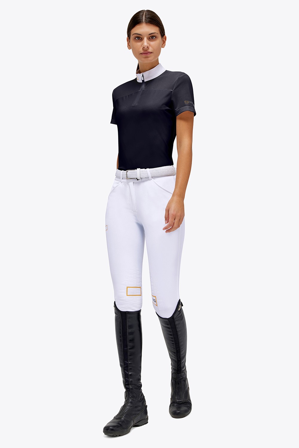 Ridershouse: RG Italy - Jersey L/S Zip Competition Polo - Wit Ridershouse: RG Italy - Jersey L/S Zip Competition Polo - Wit