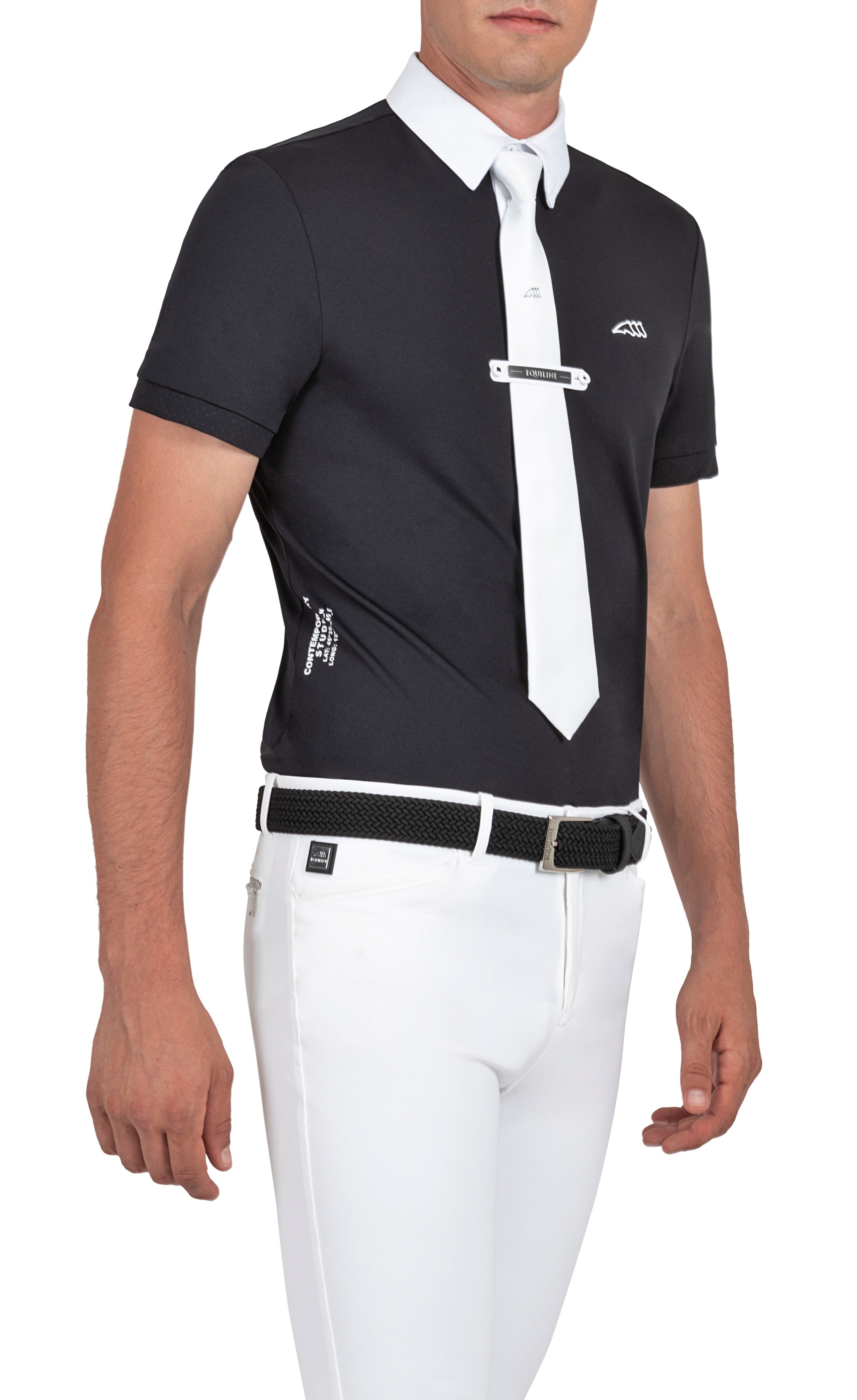 Ridershouse: Equiline Men's Competition Shirt Celicec S/S - Color Black Ridershouse: Equiline Men's Competition Shirt Celicec S/S - Color Black