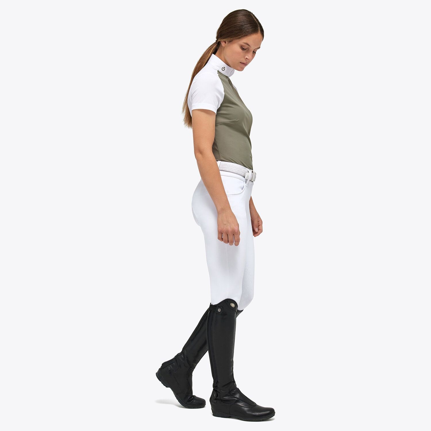 Mitered Corner Jersey S/S Zip Wedstrijdshirt Groen Cavalleria Toscana Mitered Corner Jersey S/S Zip Wedstrijdshirt Groen Cavalleria Toscana