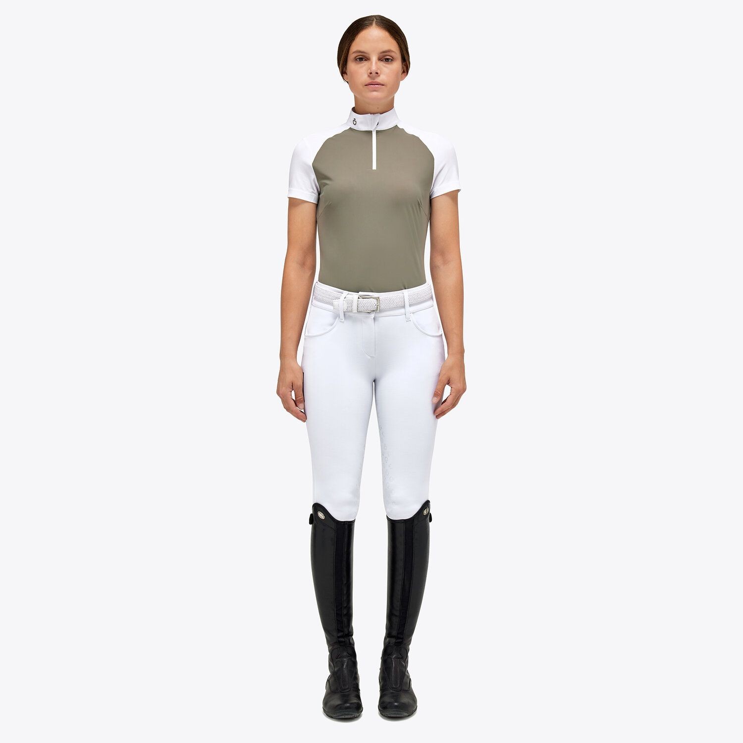 Mitered Corner Jersey S/S Zip Wedstrijdshirt Groen Cavalleria Toscana Mitered Corner Jersey S/S Zip Wedstrijdshirt Groen Cavalleria Toscana