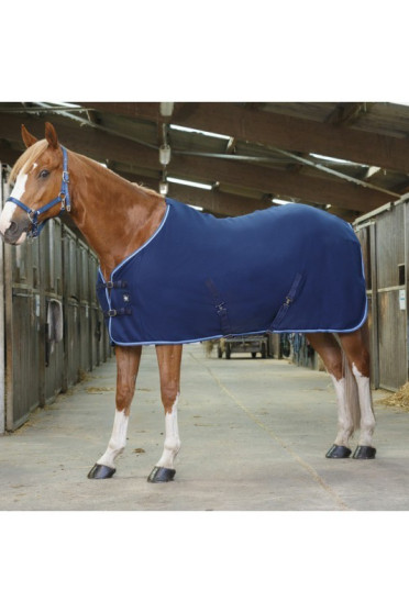 Ridershouse: Riding World Fleece Deken - Blauw - Gewicht van 240g/m2 Ridershouse: Riding World Fleece Deken - Blauw - Gewicht van 240g/m2