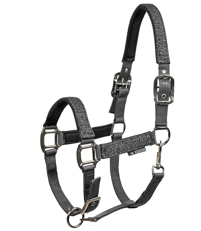 Equiline Halster Glitter - In de kleur Zwart - Ridershouse.com