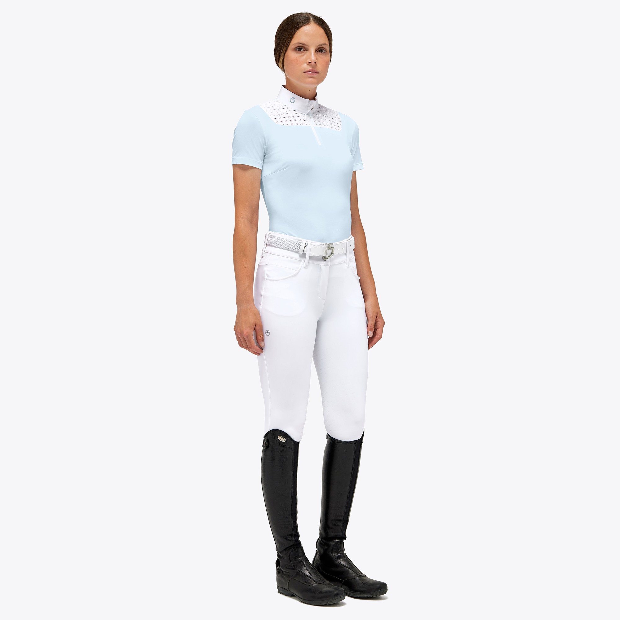 Cavalleria Toscana Pique Perforated S/S Wedstrijdpolo Licht Blauw heerlijke zomers Cavalleria Toscana Pique Perforated S/S Wedstrijdpolo Licht Blauw heerlijke zomers