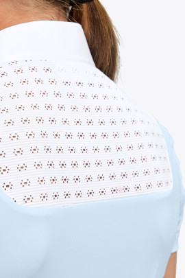 Cavalleria Toscana Pique Perforated S/S Wedstrijdpolo Licht Blauw heerlijke zomers Cavalleria Toscana Pique Perforated S/S Wedstrijdpolo Licht Blauw heerlijke zomers