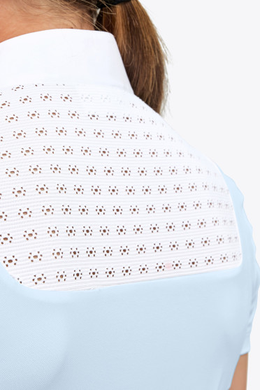 Cavalleria Toscana Pique Perforated S/S Wedstrijdpolo Licht Blauw heerlijke zomers Cavalleria Toscana Pique Perforated S/S Wedstrijdpolo Licht Blauw heerlijke zomers