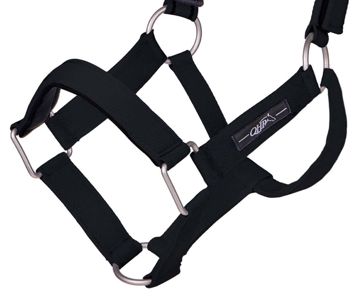 QHP Halster Extra Sterk Zwart, Speciaal geschikt voor jonge paarden. QHP Halster Extra Sterk Zwart, Speciaal geschikt voor jonge paarden.