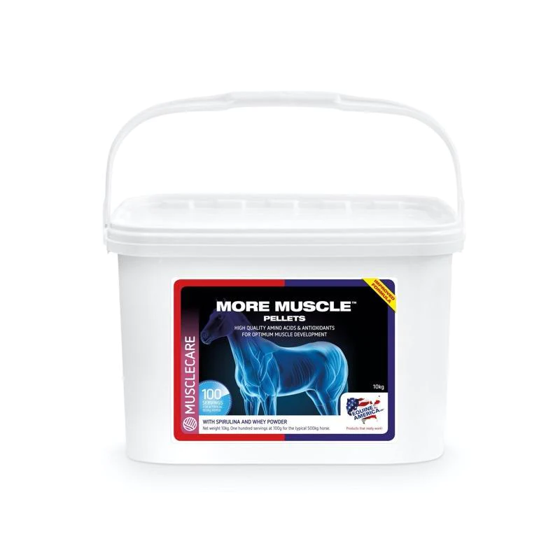 Equine America - More Muscle 3 kg, om uw paard beter in conditie te krijgen. Equine America - More Muscle 3 kg, om uw paard beter in conditie te krijgen.