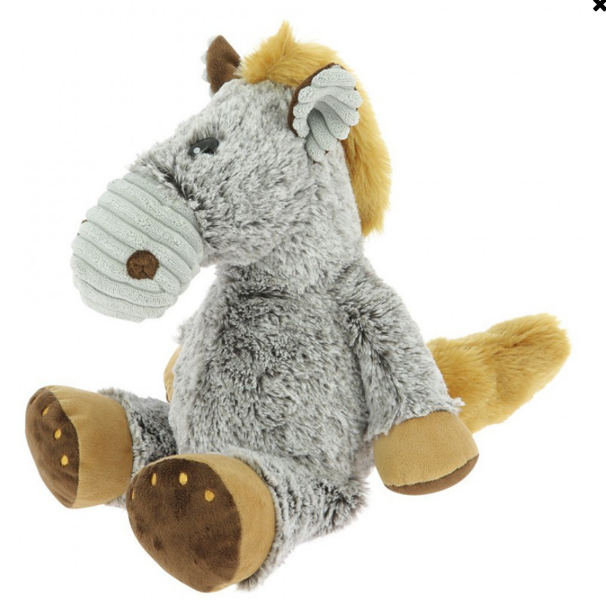 Equi Kids Knuffel Zittende Ezel Grijs 30CM , perfect cadeau voor een baby shower