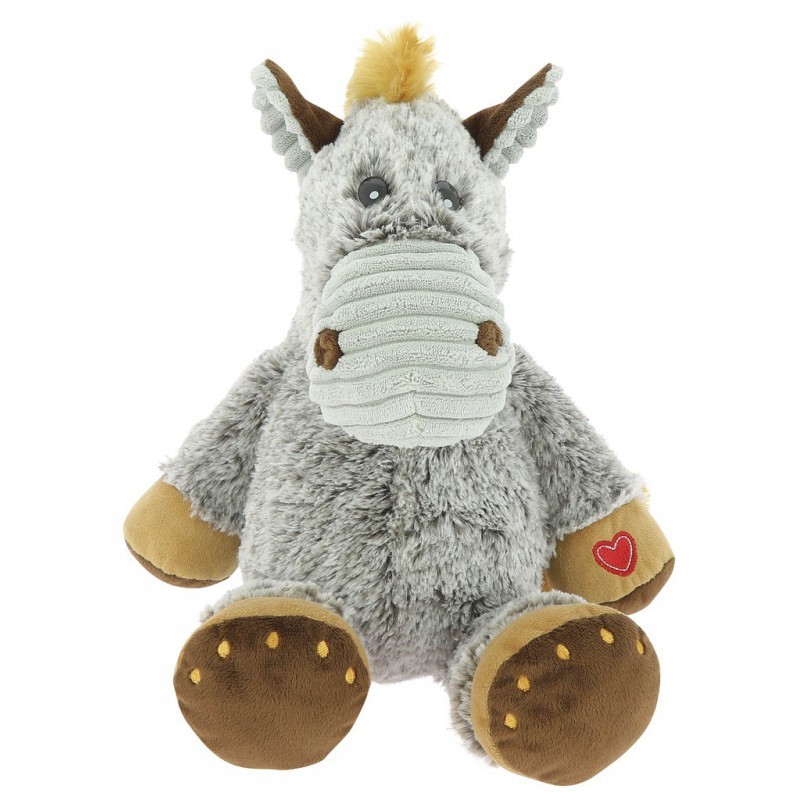 Equi Kids Knuffel Zittende Ezel Grijs 30CM , perfect cadeau voor een baby shower