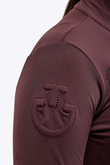 CT Girls Mini Orbit Print Jersey Fleece L/S Zip Turtleneck - Wijn Rood CT Girls Mini Orbit Print Jersey Fleece L/S Zip Turtleneck - Wijn Rood