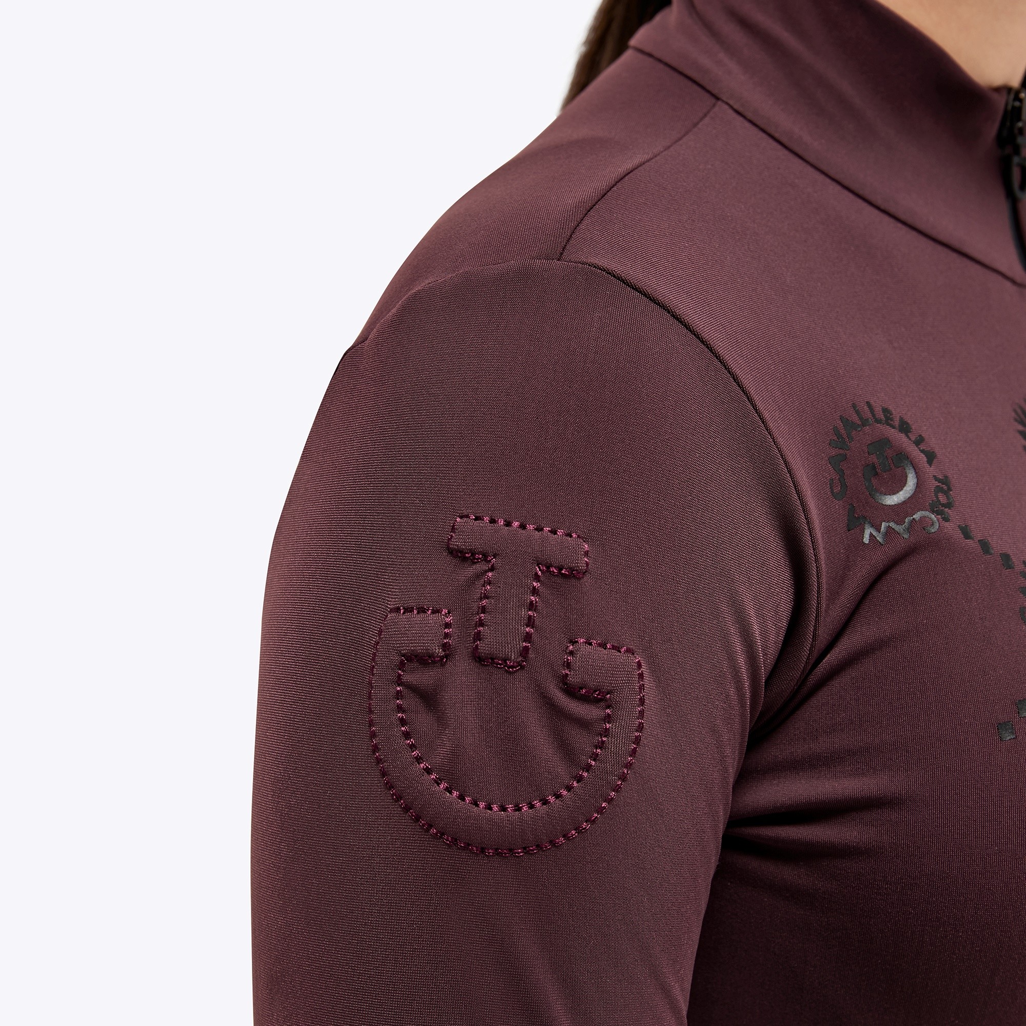 CT Girls Mini Orbit Print Jersey Fleece L/S Zip Turtleneck - Wijn Rood CT Girls Mini Orbit Print Jersey Fleece L/S Zip Turtleneck - Wijn Rood