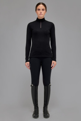 Revo Premier Tech Wool Half Zip Training Polo Black - Ridershouse.com