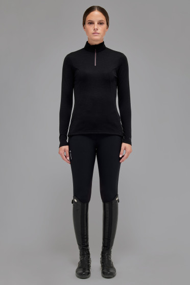 Revo Premier Tech Wool Half Zip Training Polo Black - Ridershouse.com Revo Premier Tech Wool Half Zip Training Polo Black - Ridershouse.com