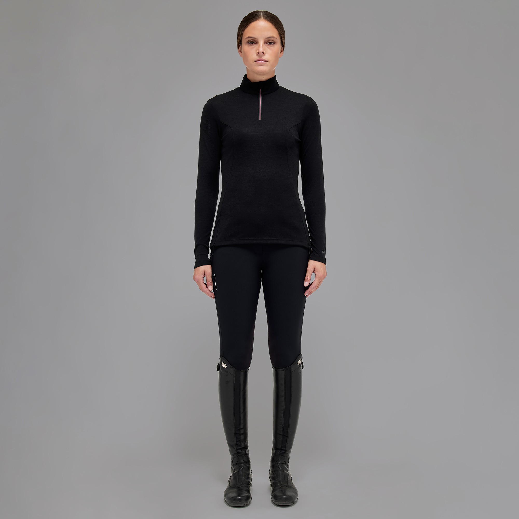 Revo Premier Tech Wool Half Zip Training Polo Black - Ridershouse.com Revo Premier Tech Wool Half Zip Training Polo Black - Ridershouse.com