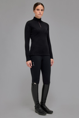 Revo Premier Tech Wool Half Zip Training Polo Zwart - Ridershouse.com Revo Premier Tech Wool Half Zip Training Polo Zwart - Ridershouse.com