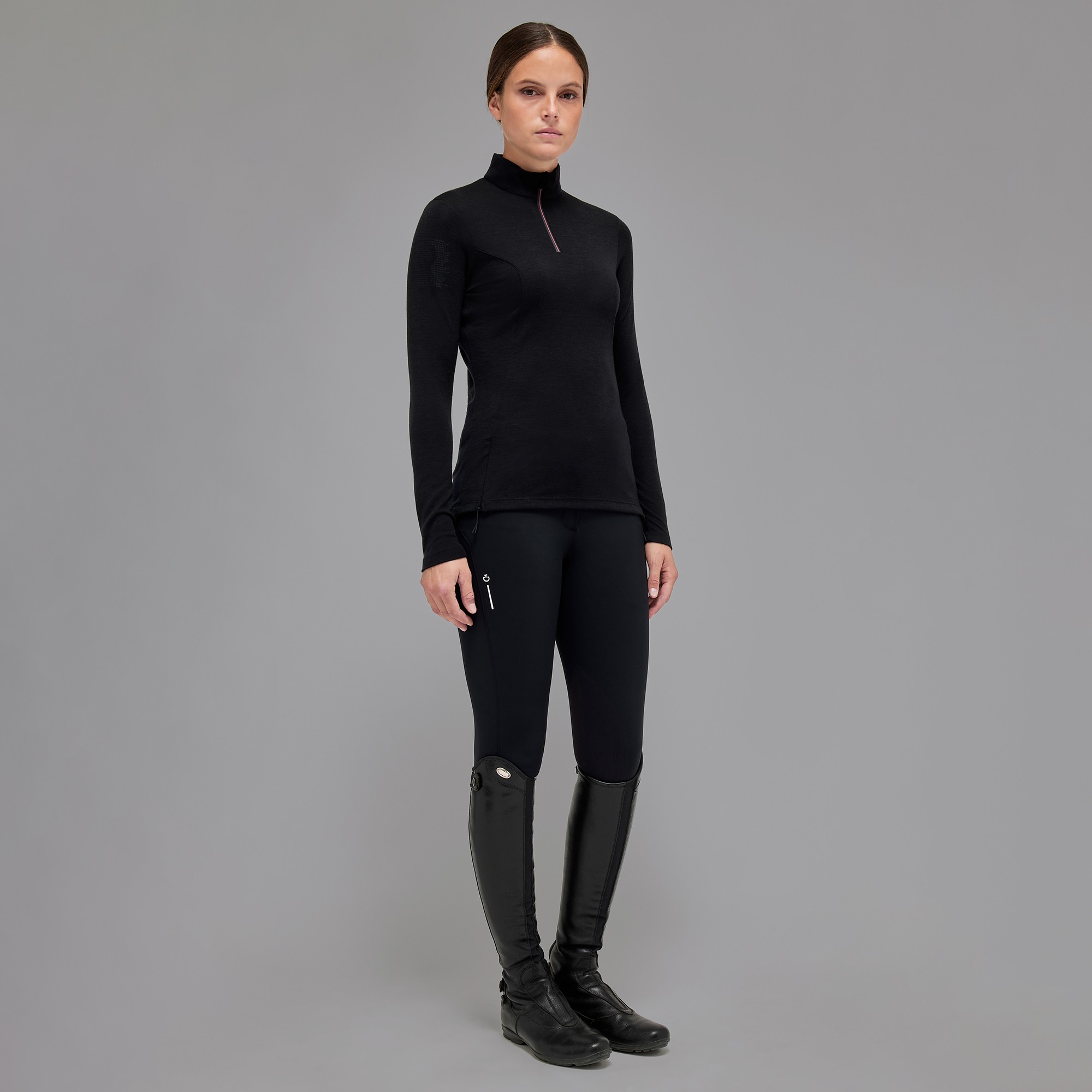 Revo Premier Tech Wool Half Zip Training Polo Black - Ridershouse.com Revo Premier Tech Wool Half Zip Training Polo Black - Ridershouse.com