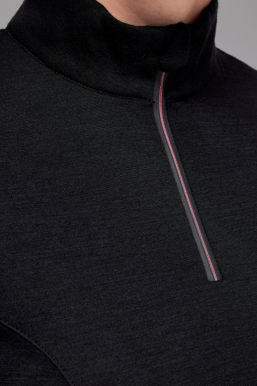 Revo Premier Tech Wool Half Zip Training Polo Black - Ridershouse.com Revo Premier Tech Wool Half Zip Training Polo Black - Ridershouse.com