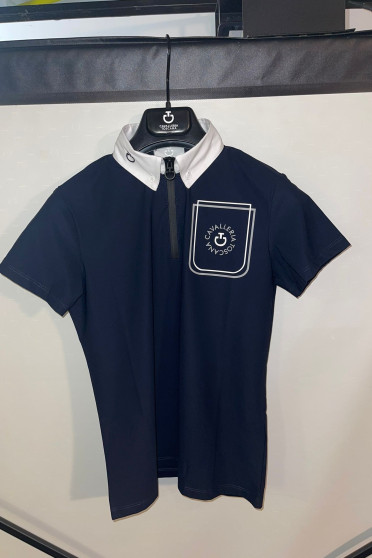 CT Boys Orbit Pocket Print Jersey S/S Competition Polo - Blue CT Boys Orbit Pocket Print Jersey S/S Competition Polo - Blue