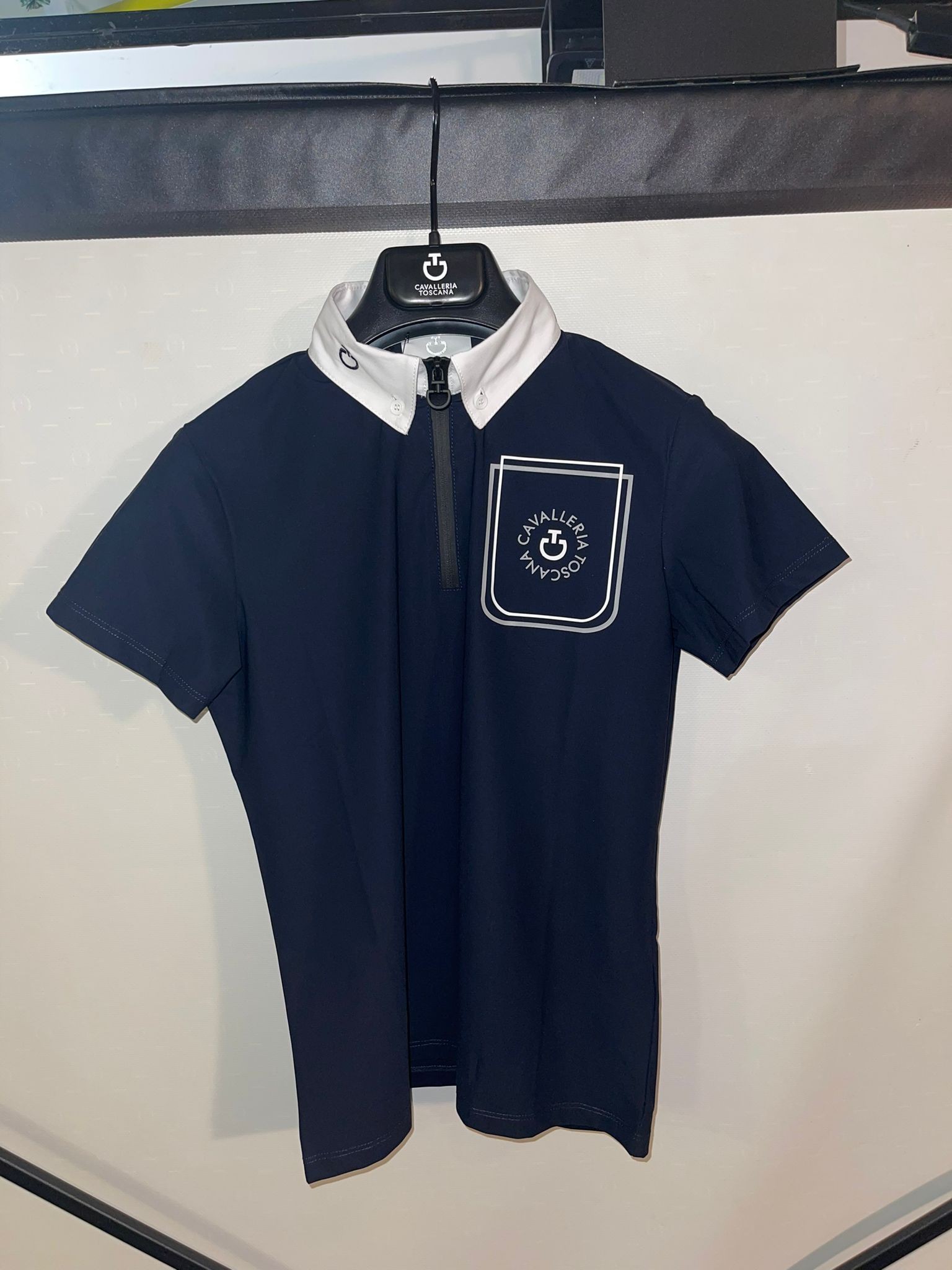 CT Boys Orbit Pocket Print Jersey S/S Competition Polo - Blauw CT Boys Orbit Pocket Print Jersey S/S Competition Polo - Blauw