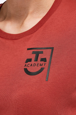 CT Academy Cotton T-shirt w/ Logo Piping - Koper - Bij Ridershouse.com CT Academy Cotton T-shirt w/ Logo Piping - Koper - Bij Ridershouse.com