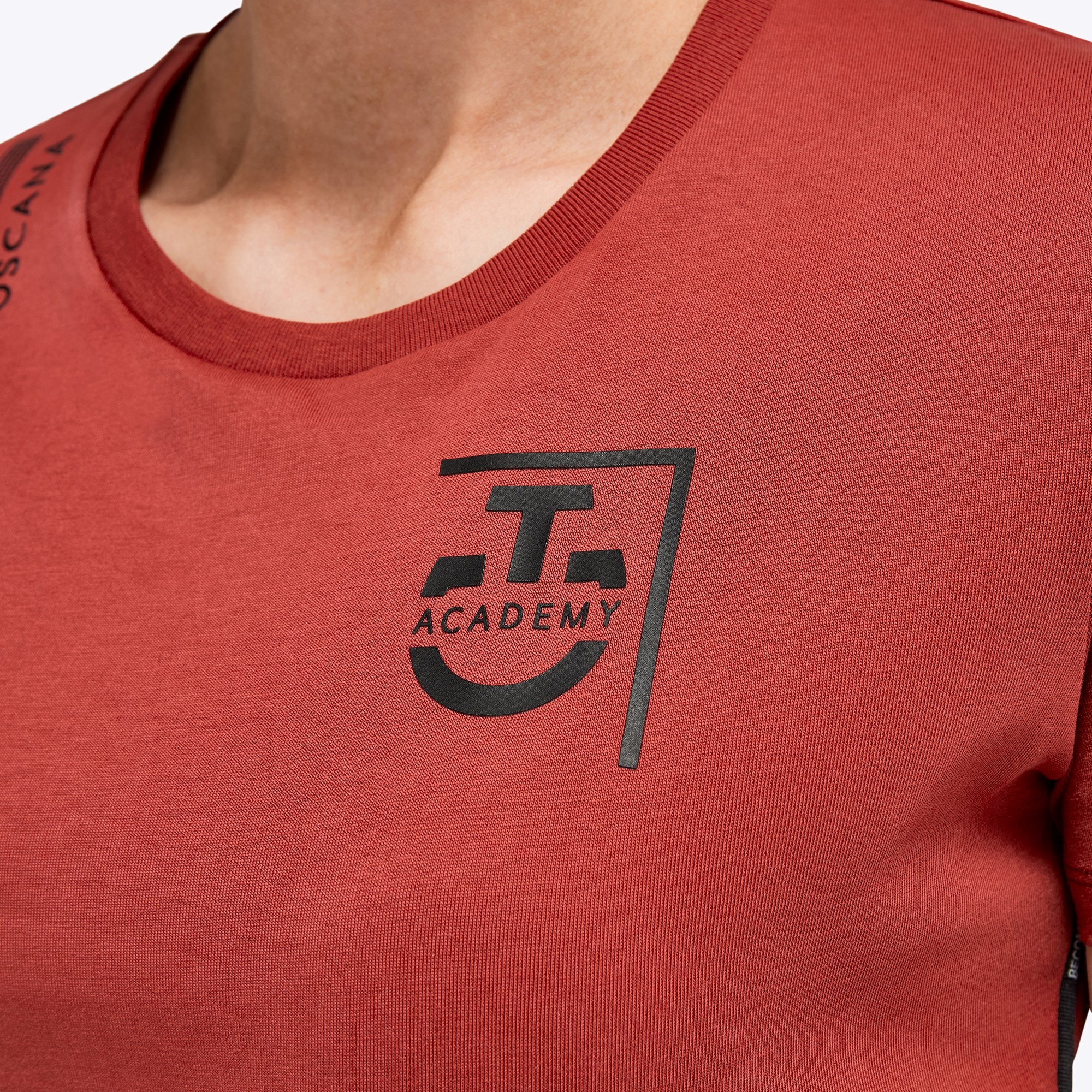 CT Academy Cotton T-shirt w/ Logo Piping - Koper - Bij Ridershouse.com CT Academy Cotton T-shirt w/ Logo Piping - Koper - Bij Ridershouse.com