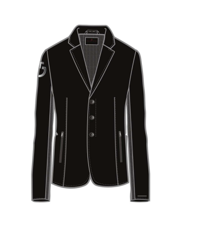 Cavalleria Toscana R-EVO Mannen Light Tech Knit Zip Wedstrijd Rijjasje - Blauw Cavalleria Toscana R-EVO Mannen Light Tech Knit Zip Wedstrijd Rijjasje - Blauw