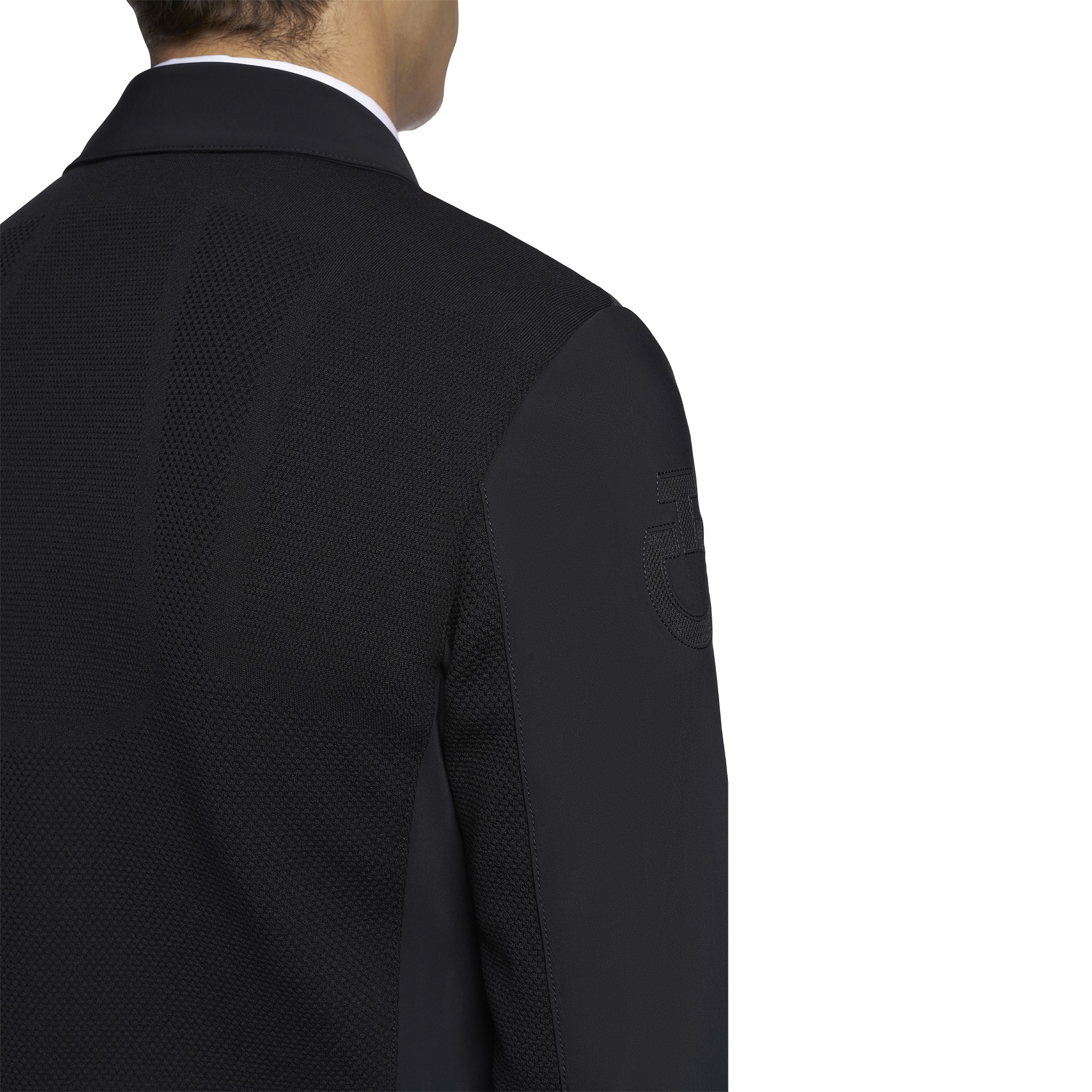 Cavalleria Toscana R-EVO Mannen Light Tech Knit Zip Wedstrijd Rijjasje - Blauw Cavalleria Toscana R-EVO Mannen Light Tech Knit Zip Wedstrijd Rijjasje - Blauw