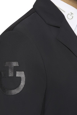 Cavalleria Toscana R-EVO Mannen Light Tech Knit Zip Wedstrijd Rijjasje - Blauw Cavalleria Toscana R-EVO Mannen Light Tech Knit Zip Wedstrijd Rijjasje - Blauw