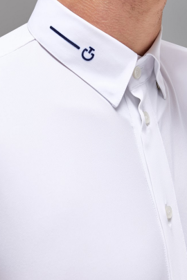 Revo Poplin And Tech Knit L/S Competition Shirt Whit Cavalleria Toscana