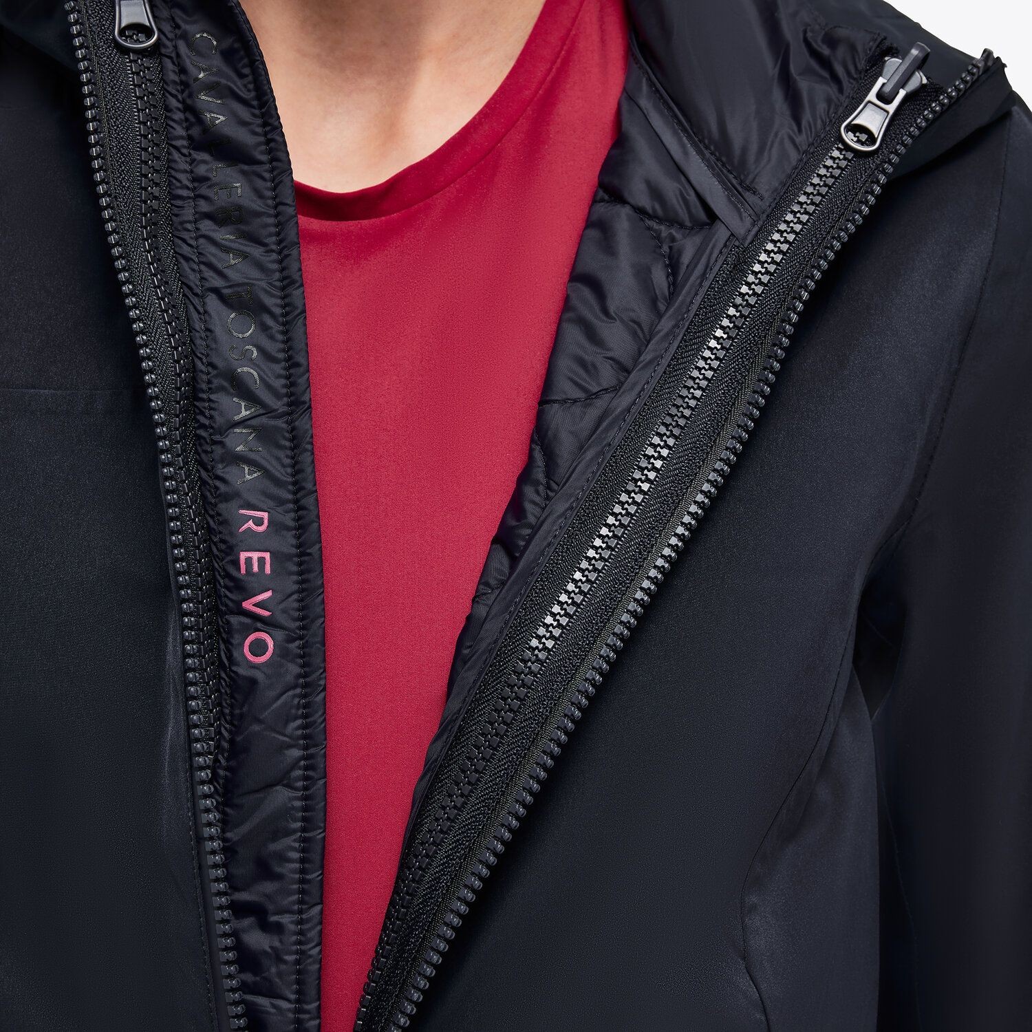 Revo Premier 3 Way Jacket W/Detachable Hood Zwart Cavalleria Toscana Revo Premier 3 Way Jacket W/Detachable Hood Zwart Cavalleria Toscana