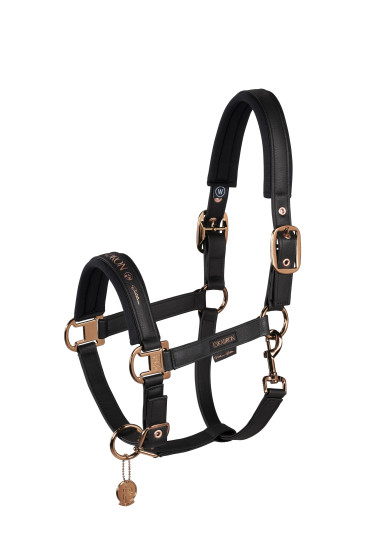 Eskadron Halster Faux Leather Zwart, leverbaar in cob en Full net dat extra luxe Eskadron Halster Faux Leather Zwart, leverbaar in cob en Full net dat extra luxe