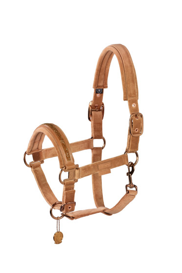Eskadron Headcollar Velvet Jewel Cognac  Full and Cob pony and also Shetty